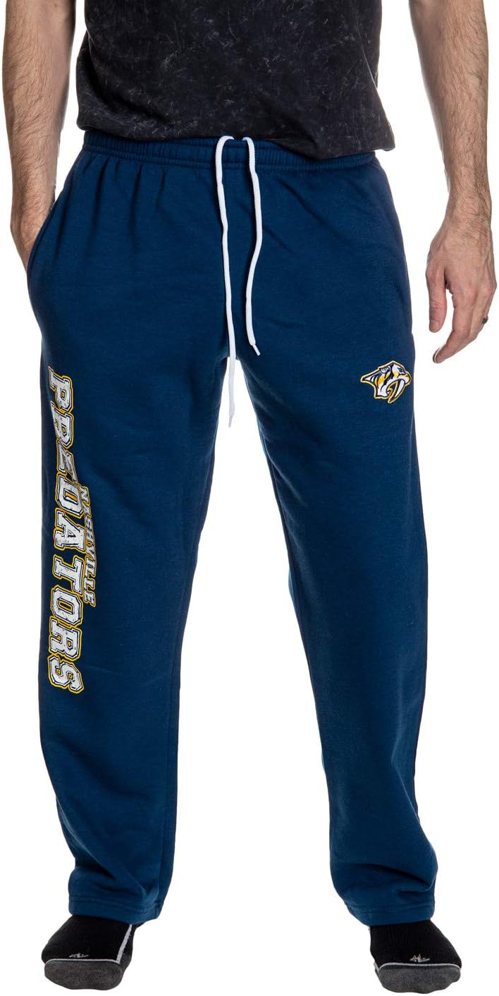 NHL Men's Premium Fleece Official Team Sweatpants for Comfort