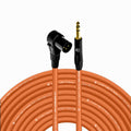 Right Angle XLR Male to 1/4ft TRS Male Cable - 200 ft - Orange