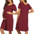 Ekouaer Womens Nursing Delivery Labor Hospital Nightdress