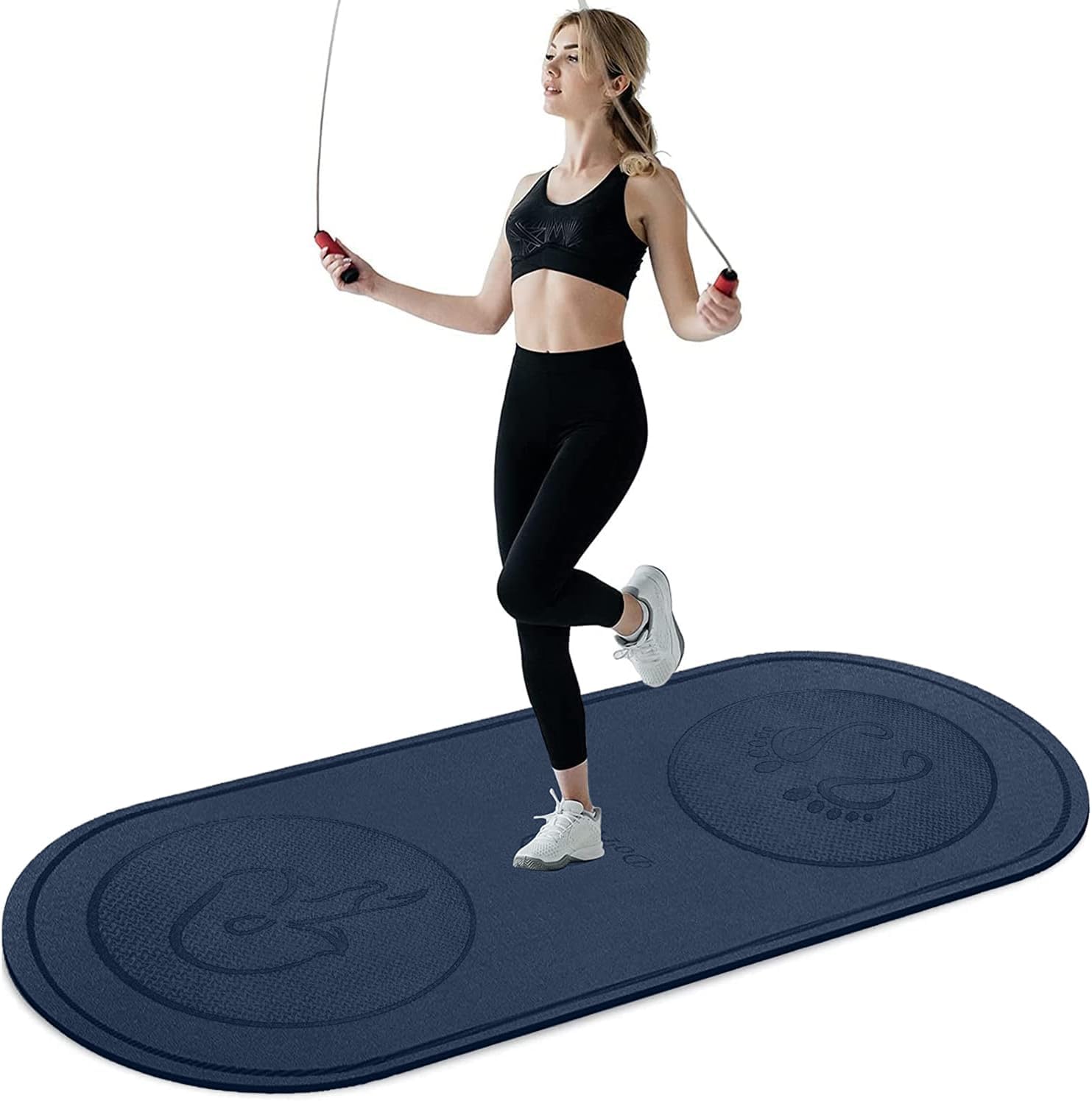 Large Non-Slip Exercise Mat: Fitness Jump Rope Essential