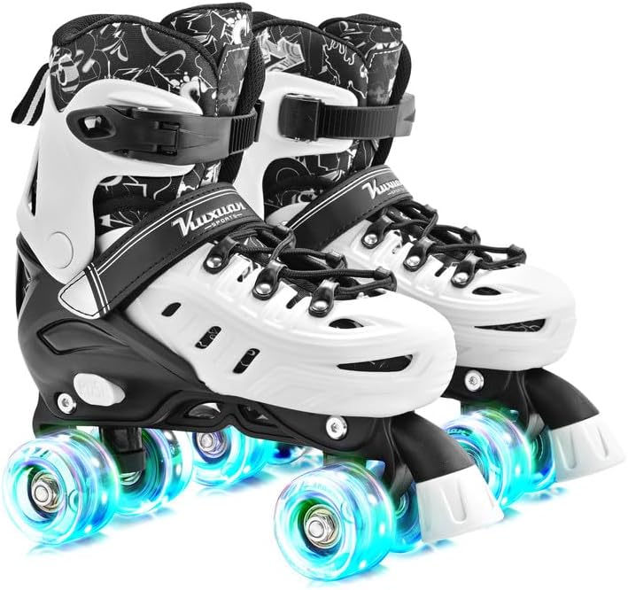 Kuxuan Skates Roller Skates for Kids with Adjustable Sizes