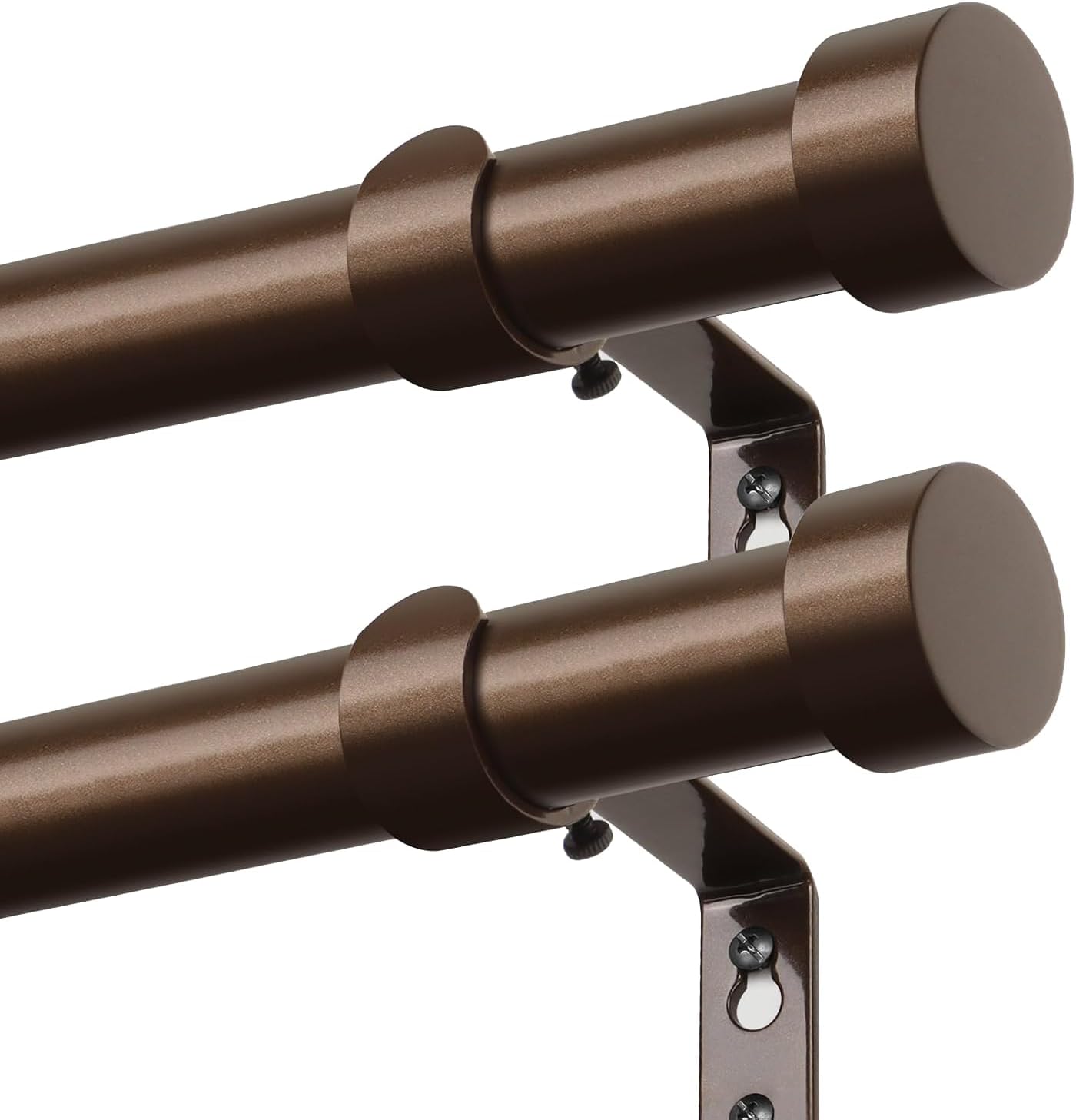 KAMANINA Heavy Duty Curtain Rods for Windows 48 to 84 Inch