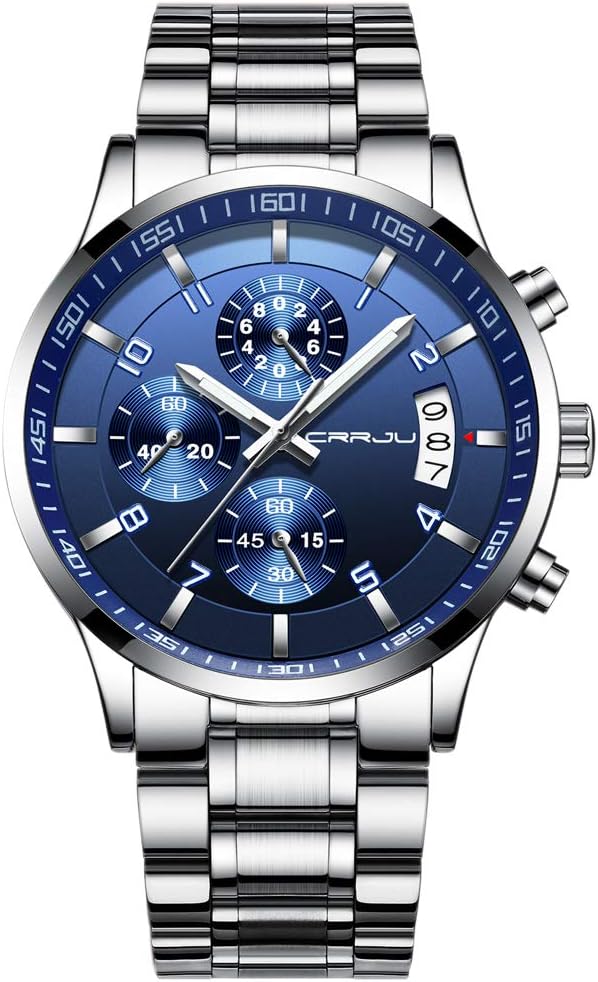 CRRJU Men's Fashion Stainless Steel Chronograph Watch Review