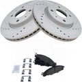 TRQ Front Performance Brake Pad & Rotor Kit - Direct Fit for 2008-11