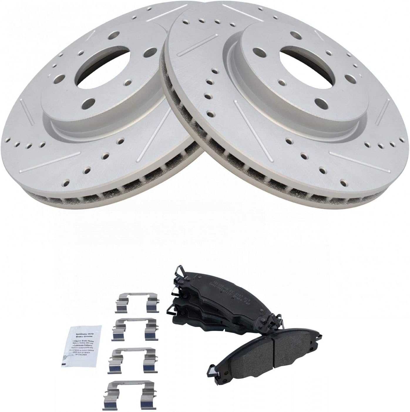 TRQ Front Performance Brake Pad & Rotor Kit for Ford Focus