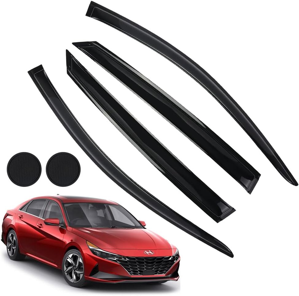 Rain Guards for Hyundai Elantra 2021 2022 2023 - Durable Visors