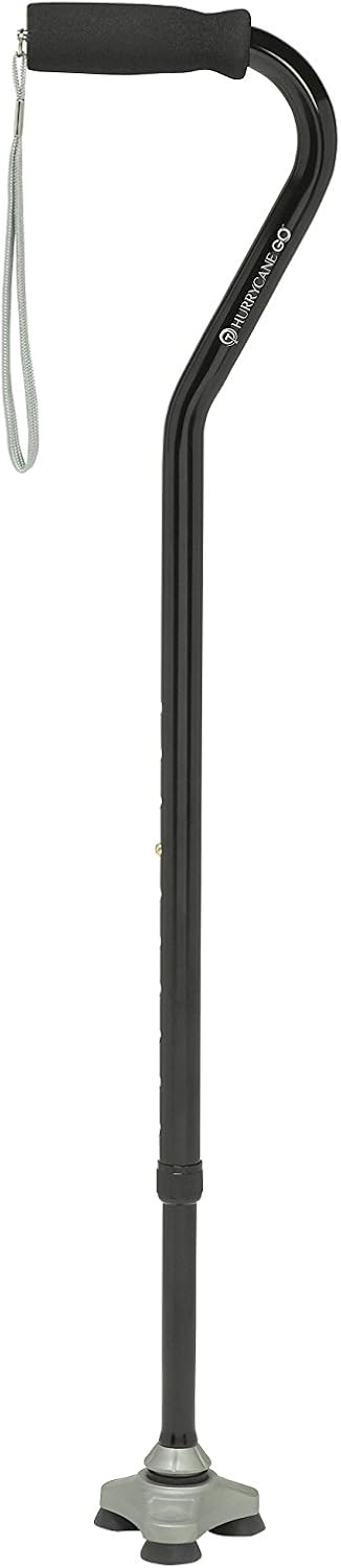 HurryCane Go HCANE-BK-G2 Walking Stick with T Handle for Stability