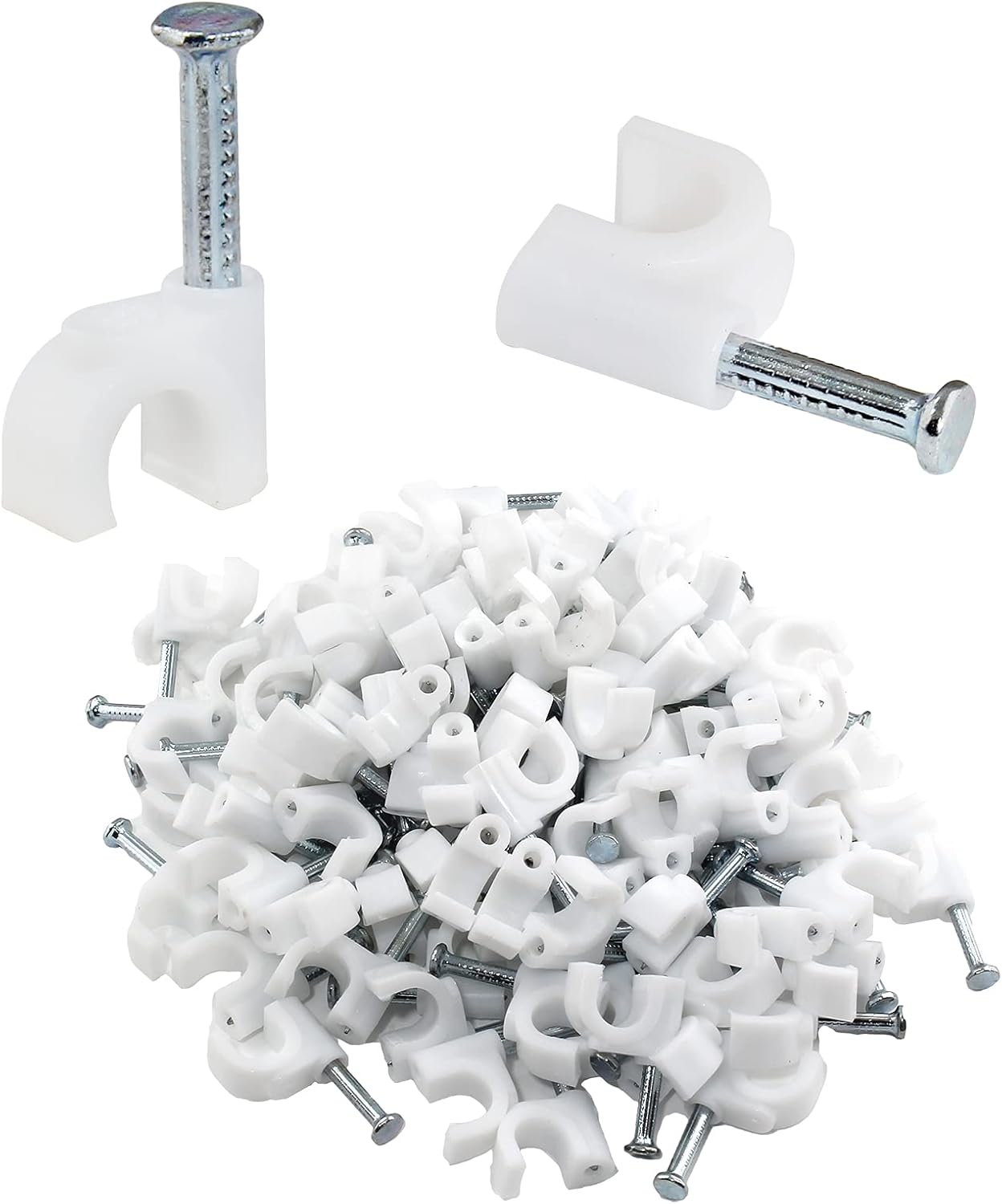Secure Your Cables with 100Pcs Nail Cable Clips by Bonsicoky