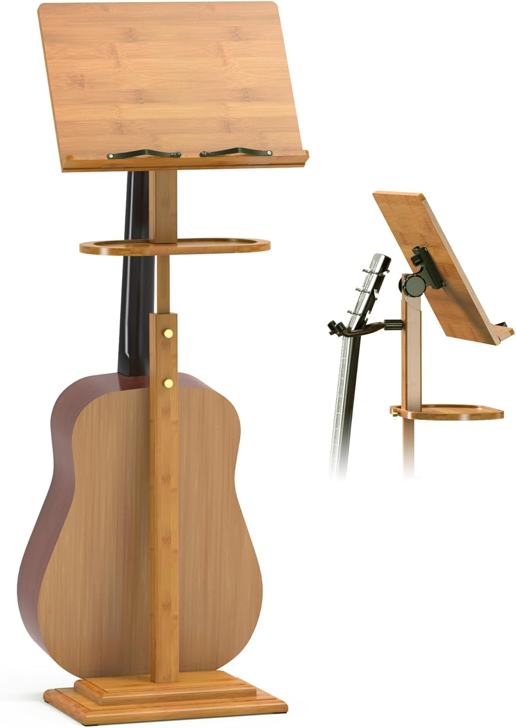 Bamboo Music Stand for Sheet Music & Desktop Book Stand