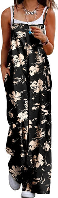 Women's Boho Floral Jumpsuit Wide Leg Overalls - Airy Summer Fit