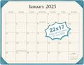 Desk Calendar 2025 KOPEESY 22 x 17 Large Desk Mat Calendar - Clear