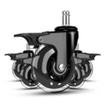 Office Chair Caster Wheels 3 in - Heavy Duty, Brake Set of 5