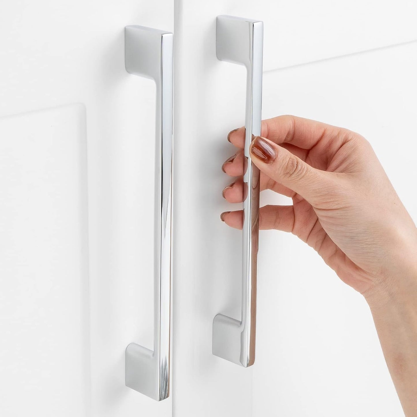 Polished Chrome Cabinet Pulls for Kitchen and Bathroom Use