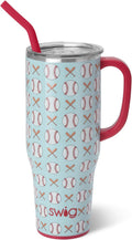 40oz Mega Mug Tumbler with Handle and Straw - Home Run Design