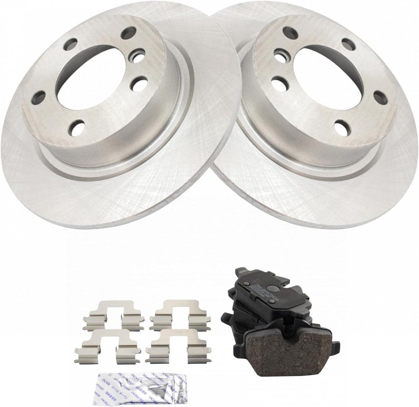 TRQ Rear Brake Pad & Rotor Kit for Mini Cooper Models 2011-2016