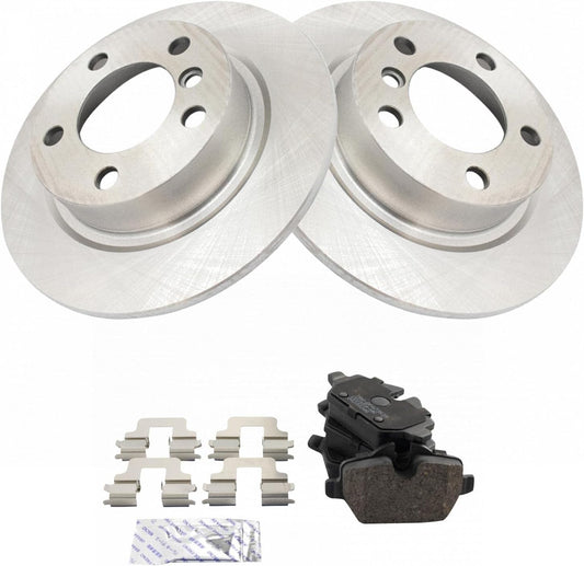 TRQ Rear Brake Pad & Rotor Kit for Mini Cooper Models 2011-2016