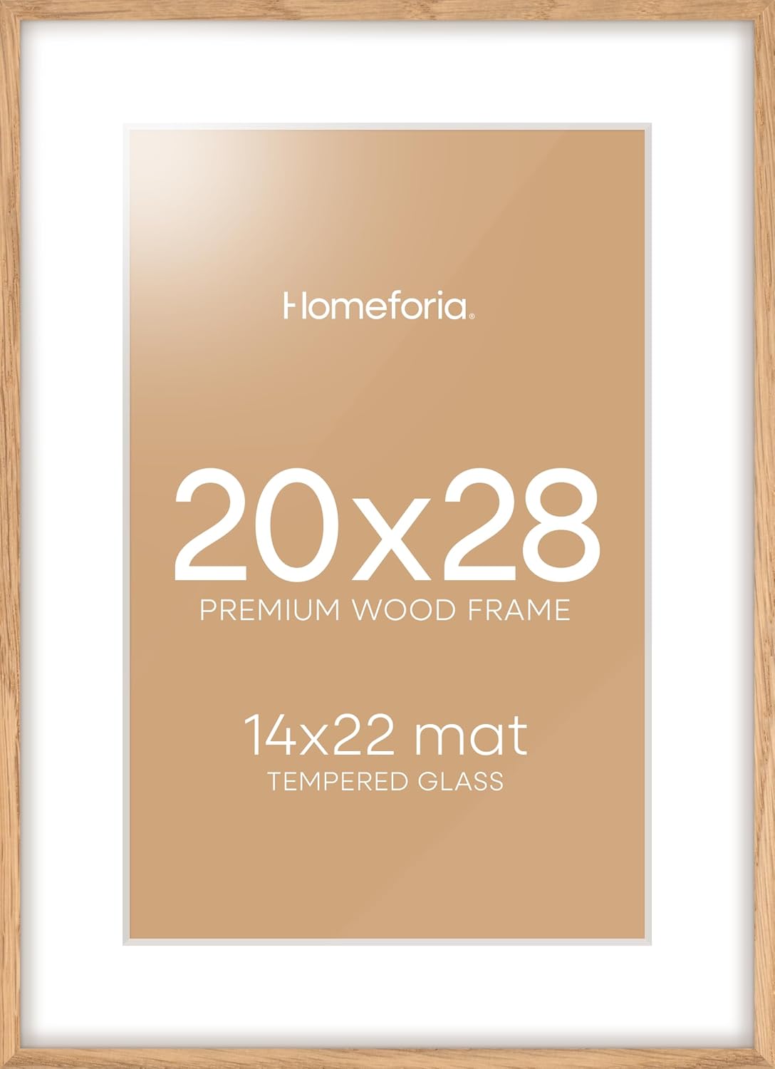 20x28 Picture Frame in Natural Oak for Elegant Display