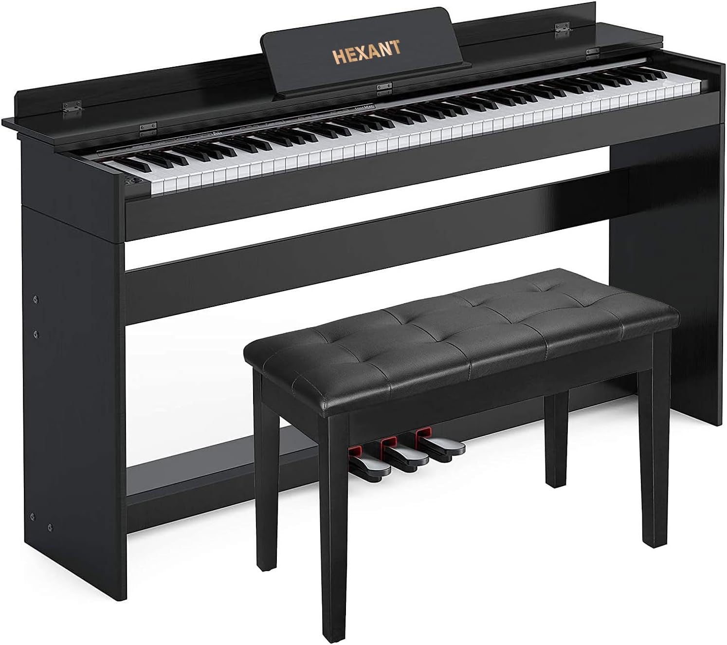 88-Key Weighted Digital Piano with 3 Pedals - HEXANT