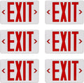 GZRUIYANG Red Exit Sign LED Emergency Light - Commercial 6 Pack