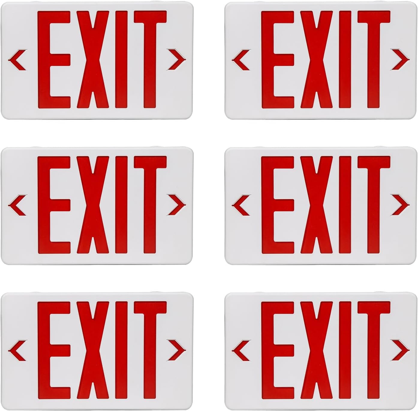 GZRUIYANG Red Exit Sign with Battery Backup for Emergency Use
