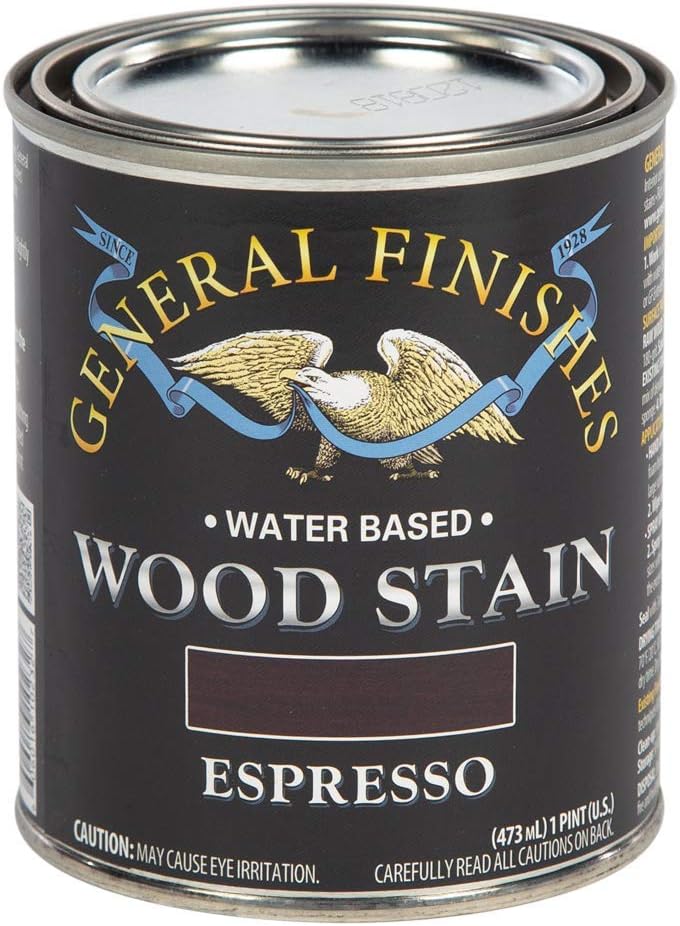 General Finishes Water Based Wood Stain in Rich Espresso Color