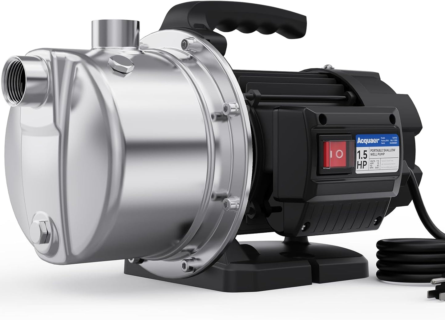 1.5HP Portable Shallow Well Garden Pump for Efficient Irrigation