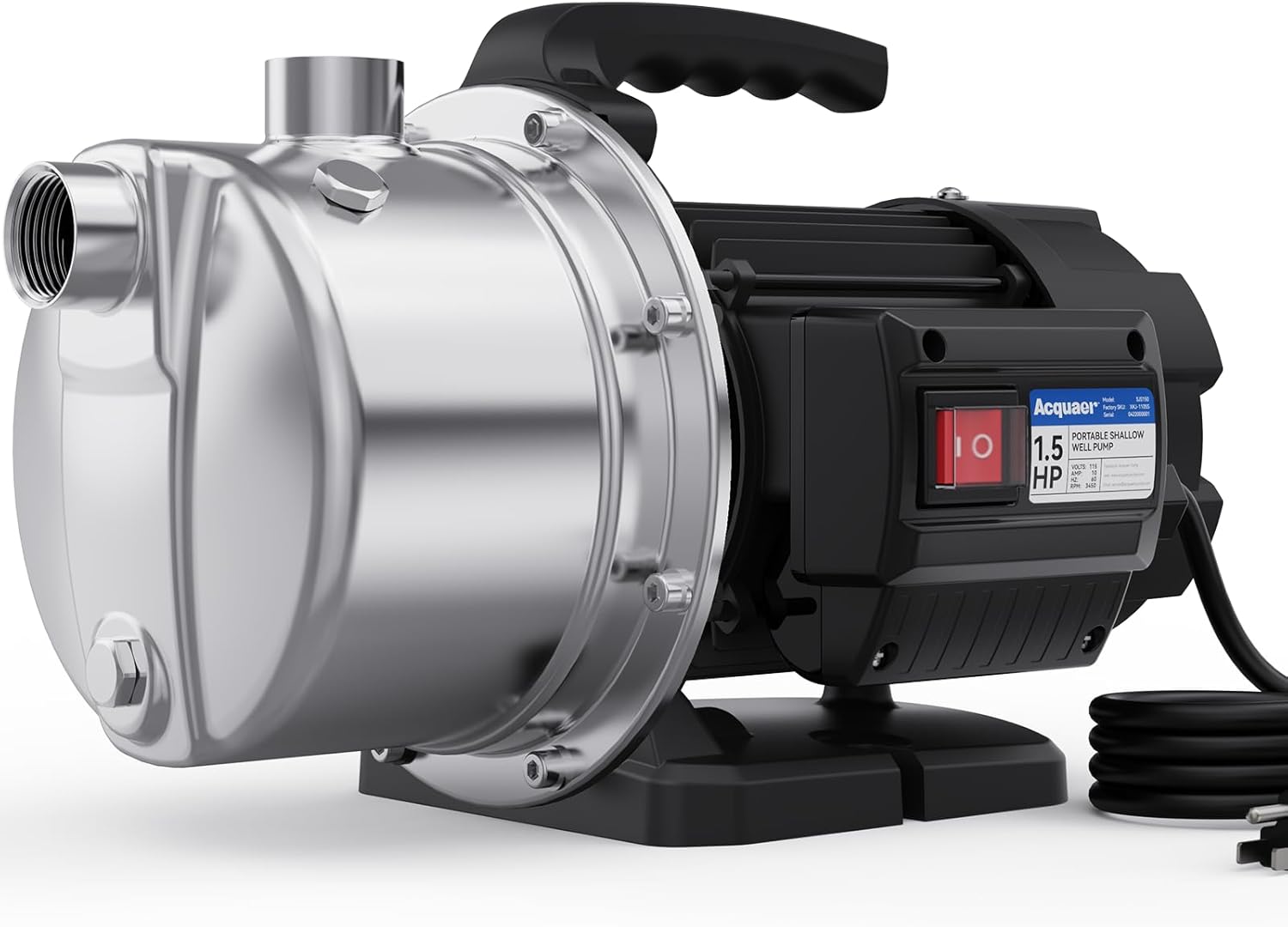 1.5HP Portable Shallow Well Garden Pump for Efficient Irrigation