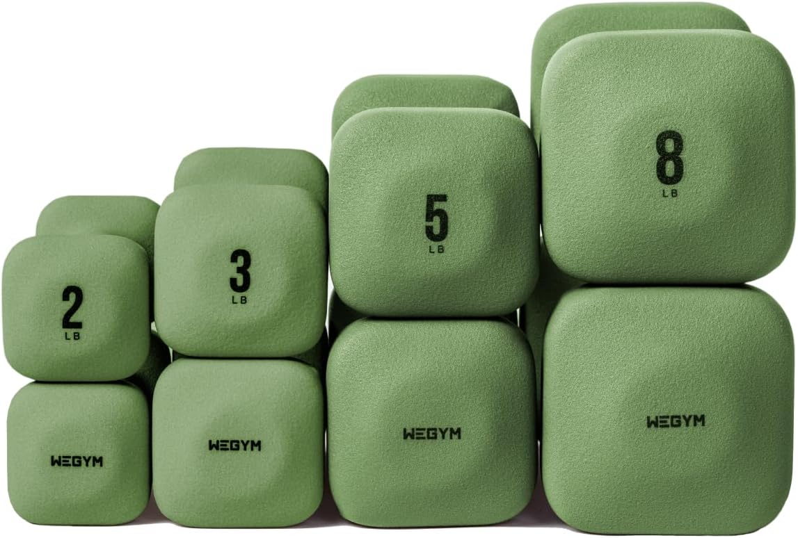WeGym SafeGrip Square Dumbbells for Home Workouts and Fitness