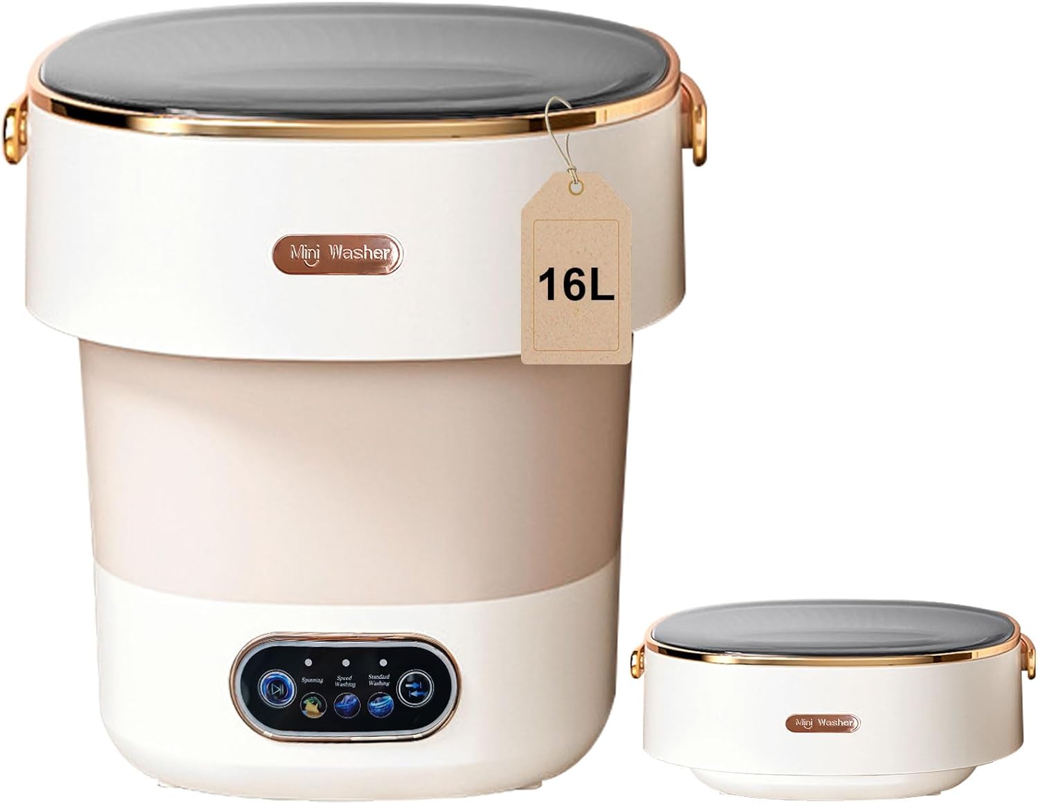 Portable Washing Machine with Spin Basket for Small Clothes
