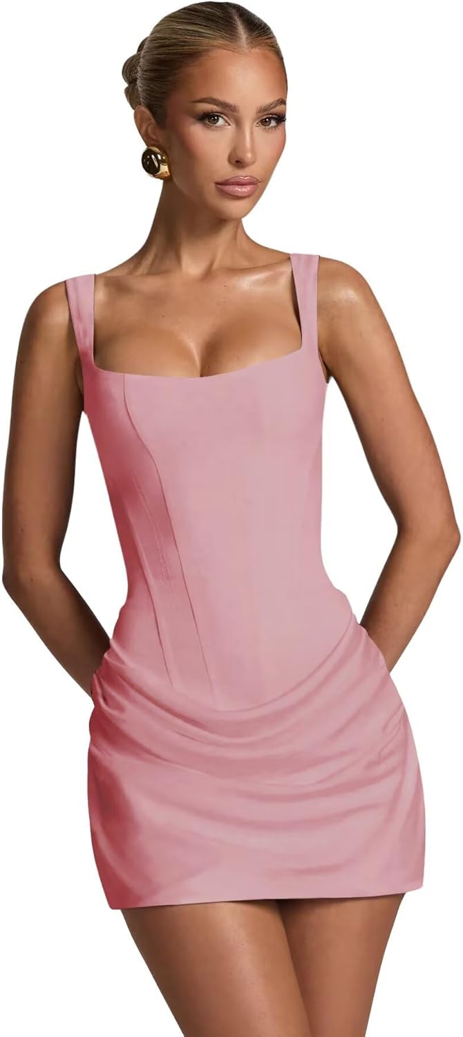 Satin Homecoming Dresses 2025 Spaghetti Straps Corset Gown
