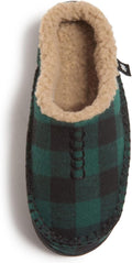 Lucky Brand Boys Buffalo Plaid Memory Foam Clog Slippers - Cozy, Non
