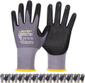 Work Gloves MicroFoam Nitrile Coated - Tacky Dot Grip, 6 Pairs LOCCEF