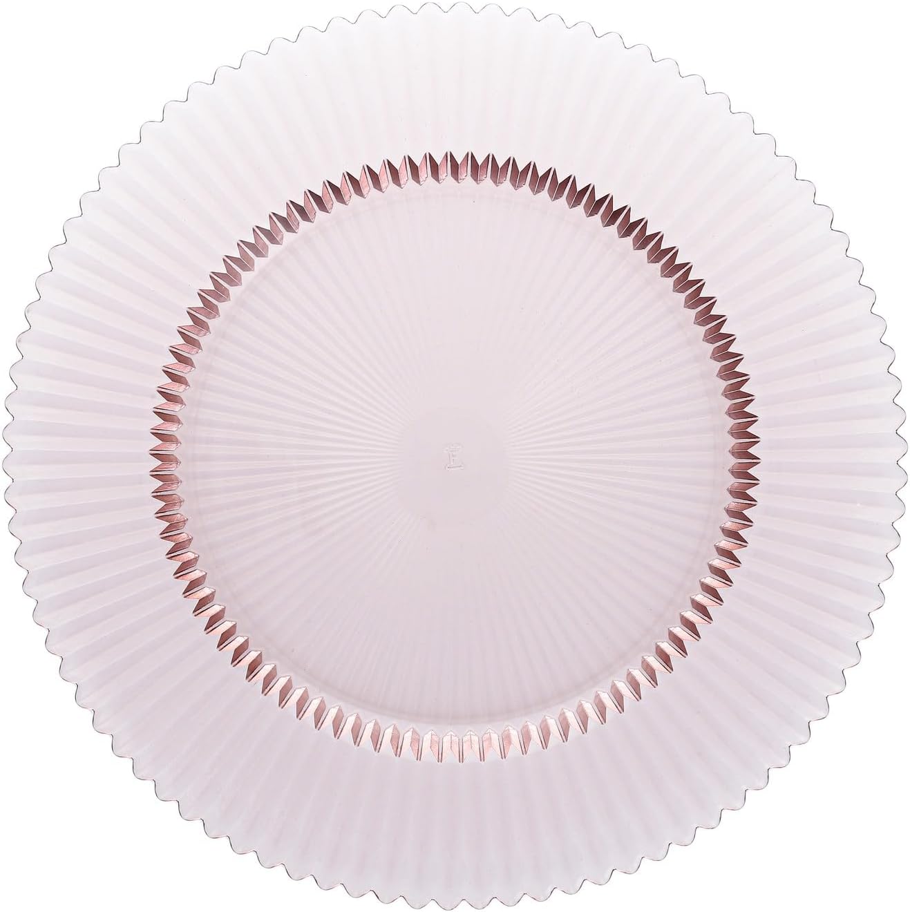 Set of 4 Pink Glass Charger Plates, 12.8 - Elegant Dining Upgrade