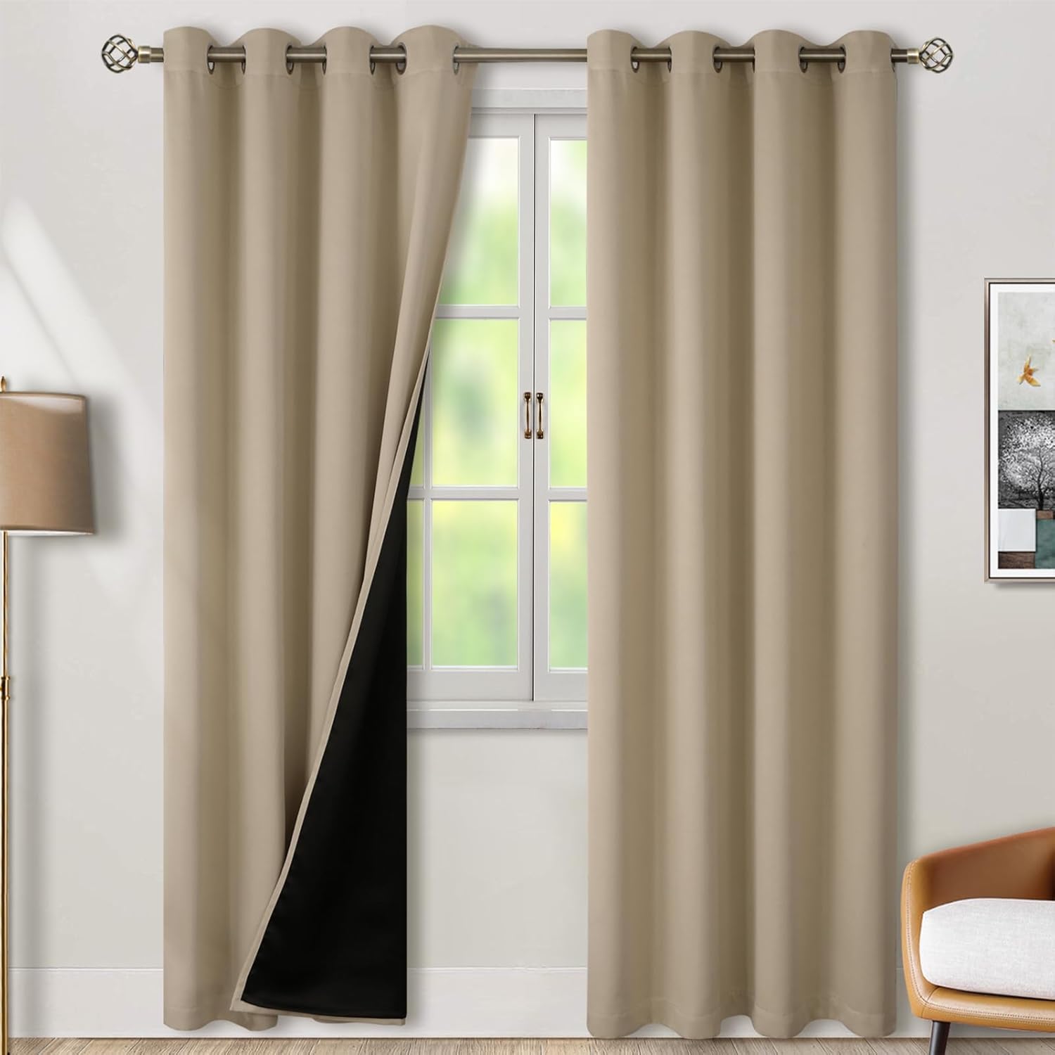 BGment Thermal Insulated Blackout Curtains for Bedroom Privacy
