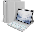 Gray Backlit Keyboard Case for iPad 11th/10th Gen - Detachable Folio