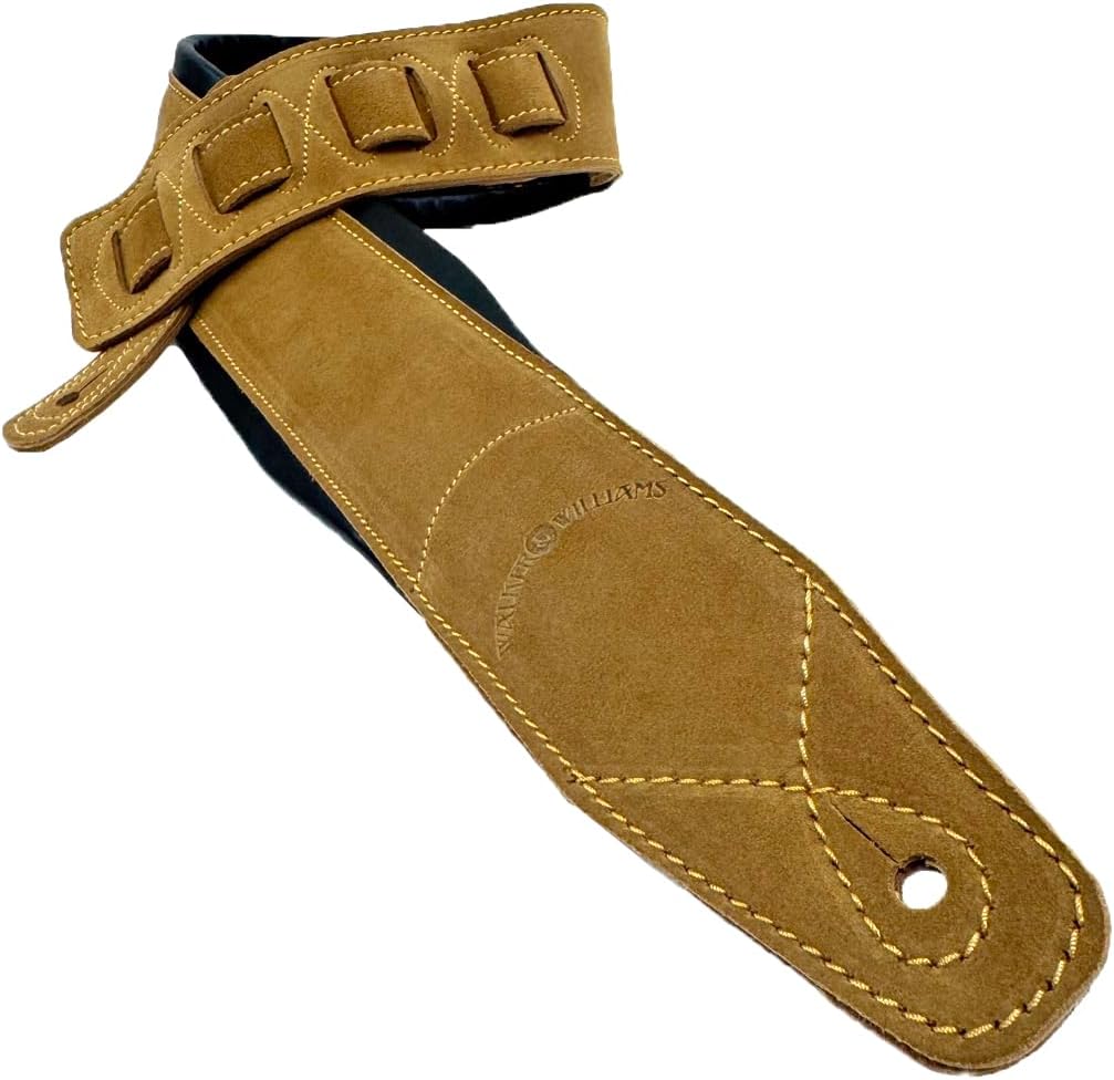 Walker & Williams C-22-SB Handmade Super Soft Tan Guitar Strap