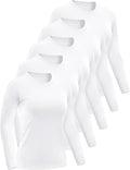 Womens Long Sleeve Basic Crew Neck Slim Fitted Tops - Comfortable
