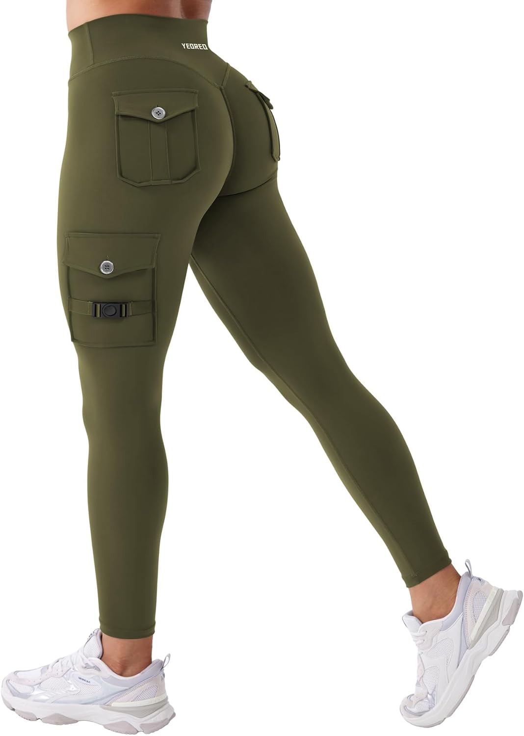 YEOREO CoreFlex Workout Cargo Leggings for Women with Pockets