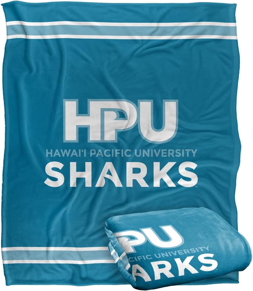 Hawaii Pacific University Primary Logo Silky Touch Throw Blanket
