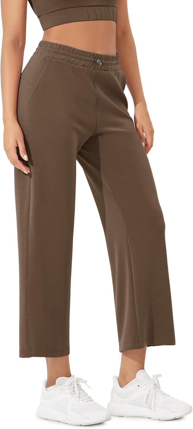 ODODOS Women's Modal Soft Wide Leg Pants with Pockets
