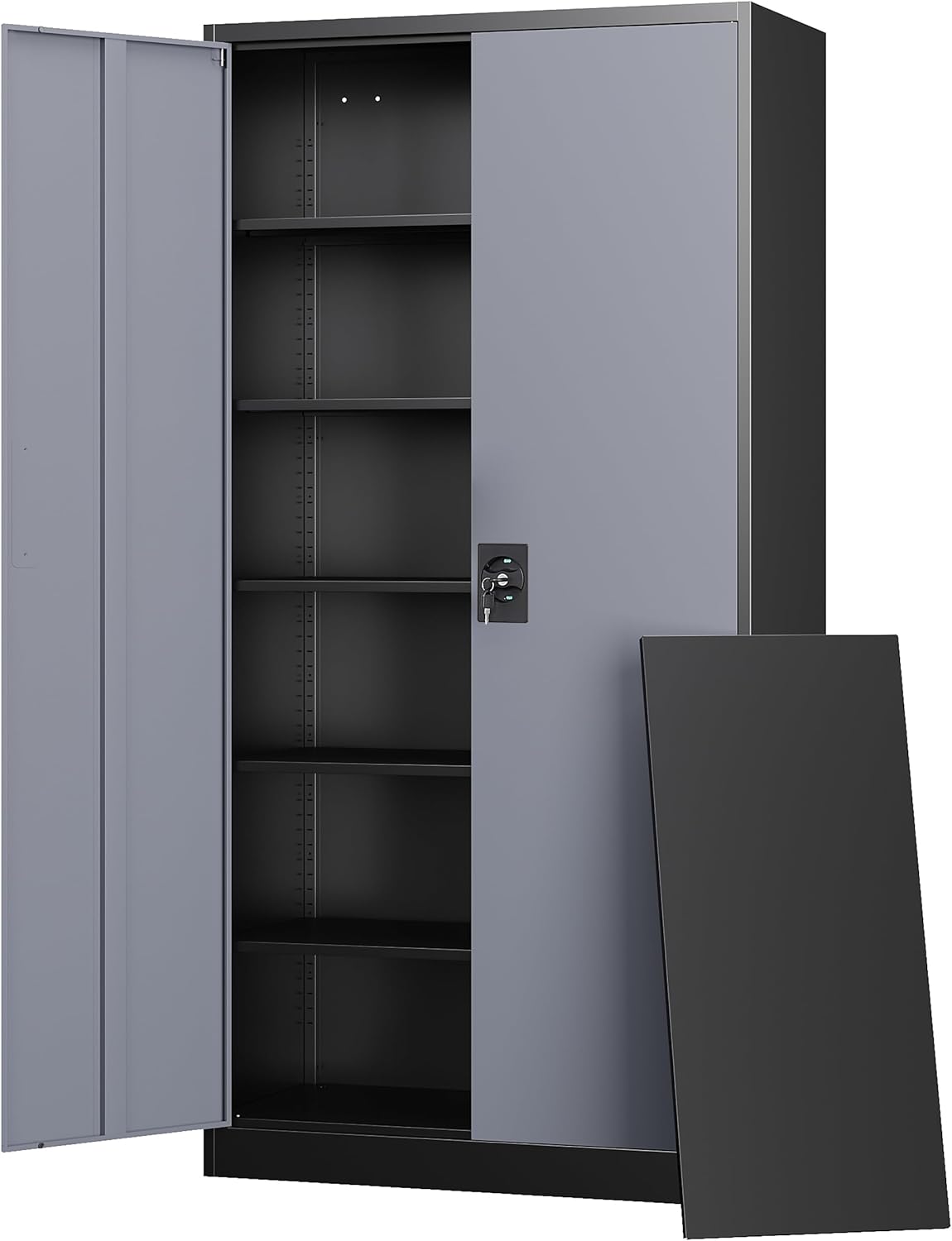 Letaya Metal Garage Storage Cabinets with Lock and Adjustable Shelves