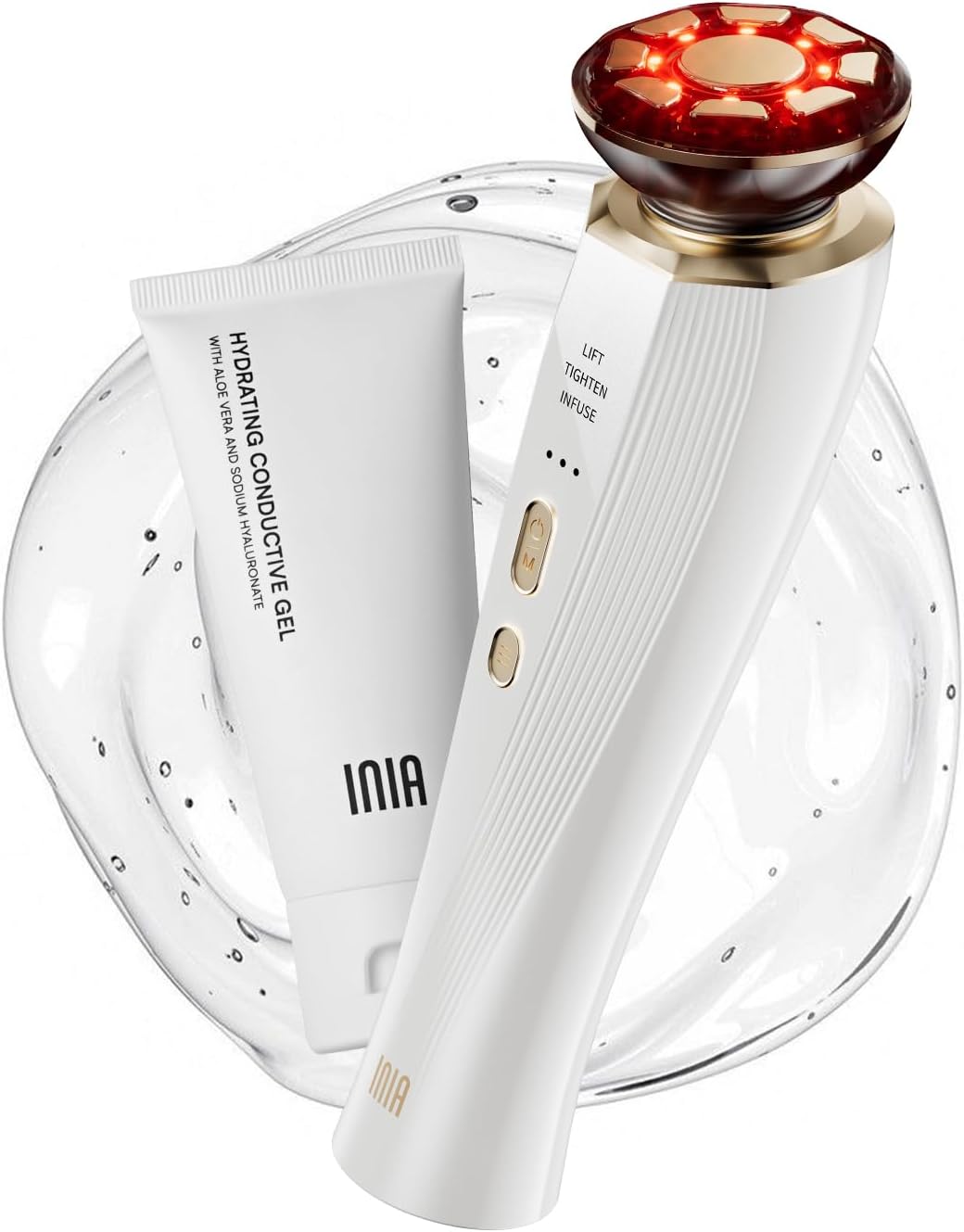 INIA 3-in-1 Red Light Therapy Device for Face & Neck Care