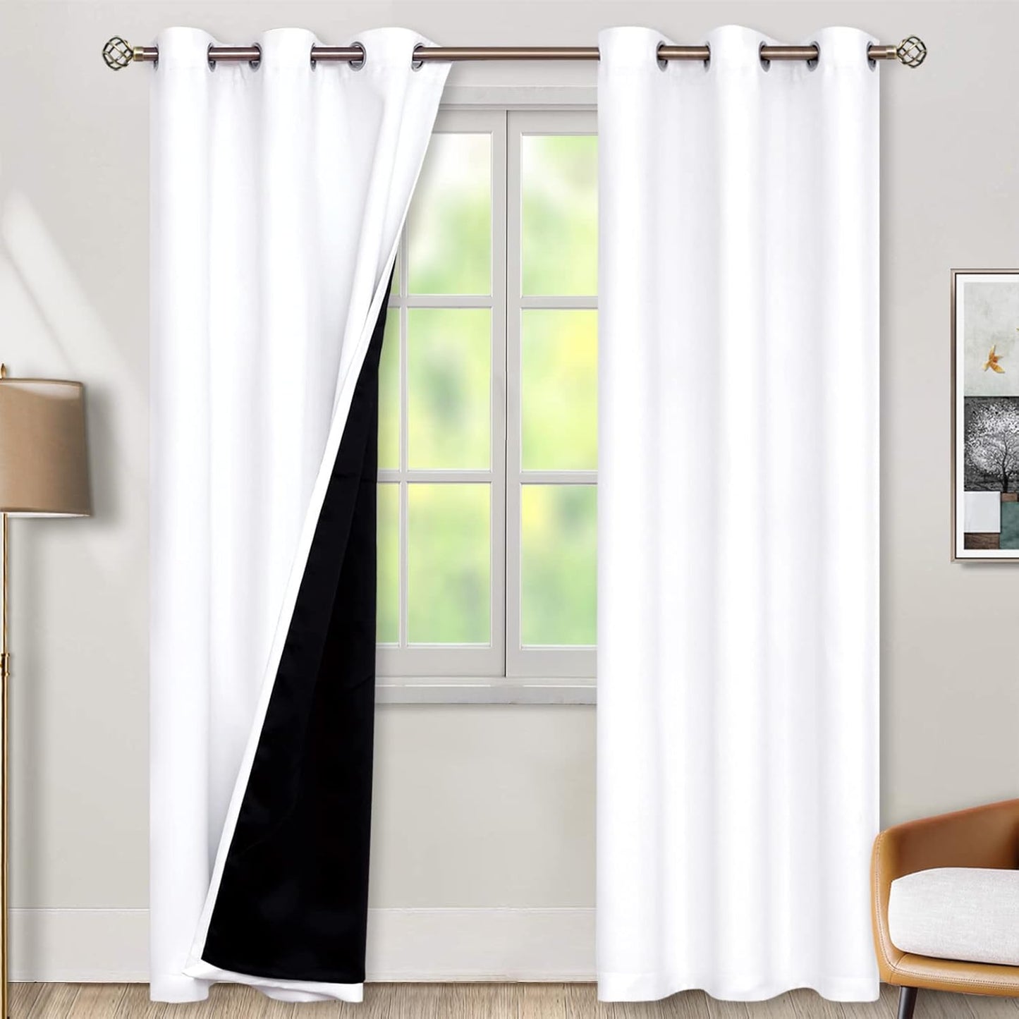 BGment Thermal Insulated Blackout Curtains for Bedroom Privacy