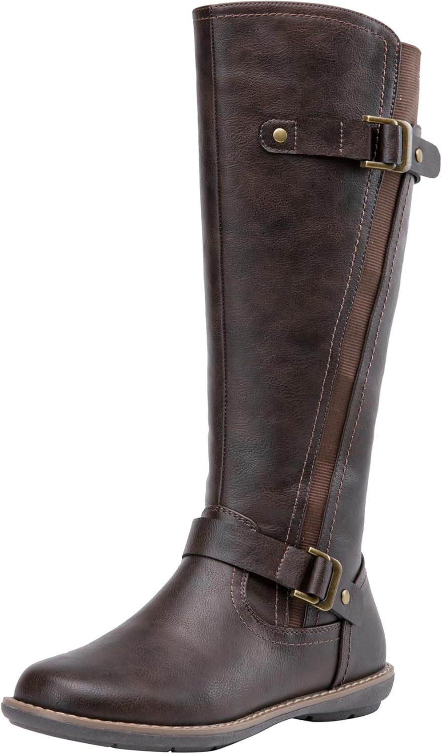 Jeossy Women's Knee-High Boots with Buckle for Fashion Lovers