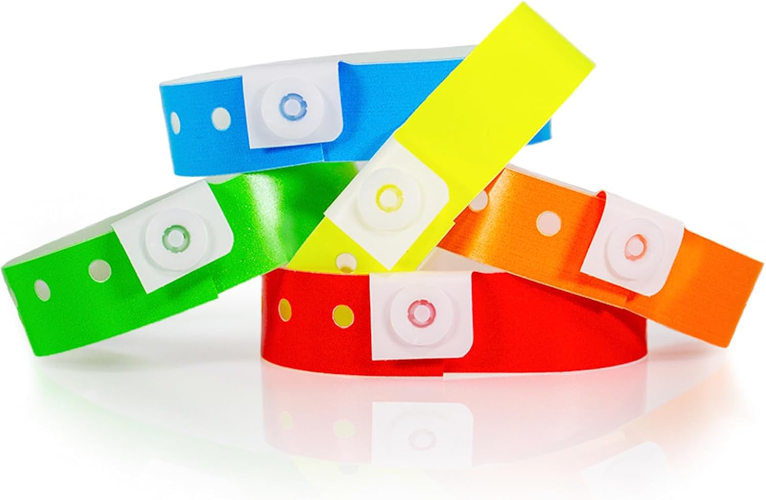 Wristco 500 Variety Pack Plastic Wristbands for Events & ID