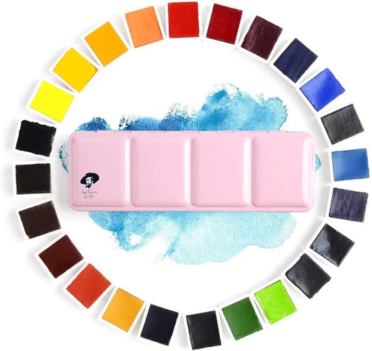Paul Rubens Watercolor Paint Set with 24 Vivid Colors