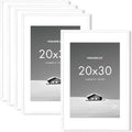20x30 inch Picture Frame with 16x24 Removable Mat - Clean White
