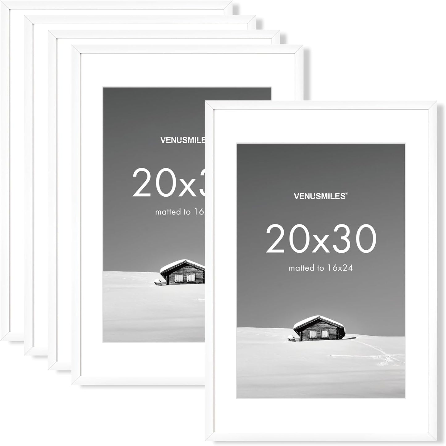 20x30 Picture Frame Set - High Definition Plexiglass, 5 Pack