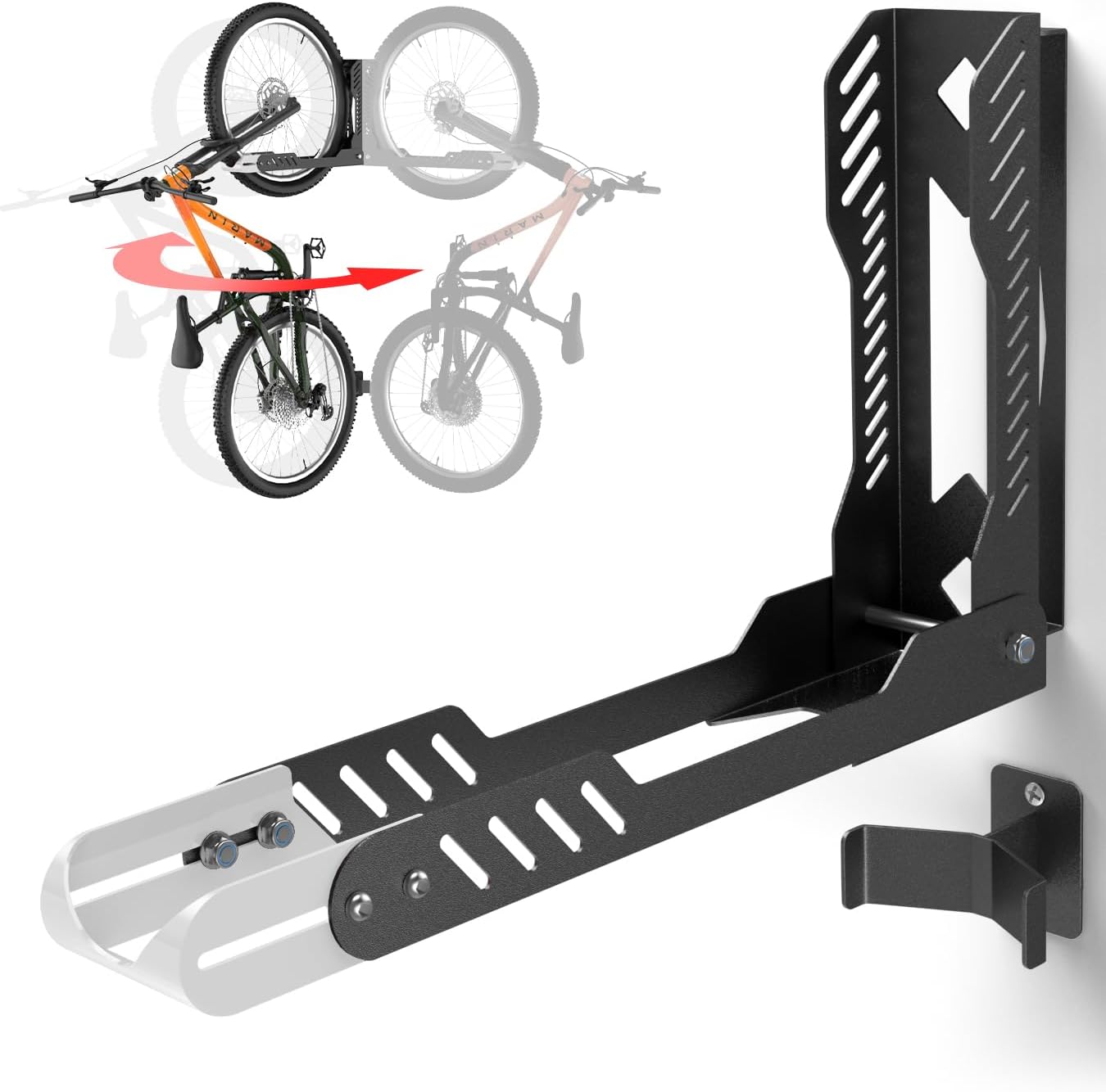 Swivel Bike Wall Mount for Space Saving Garage Storage