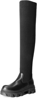 DREAM PAIRS Women's Over The Knee Platform Thigh High Boots
